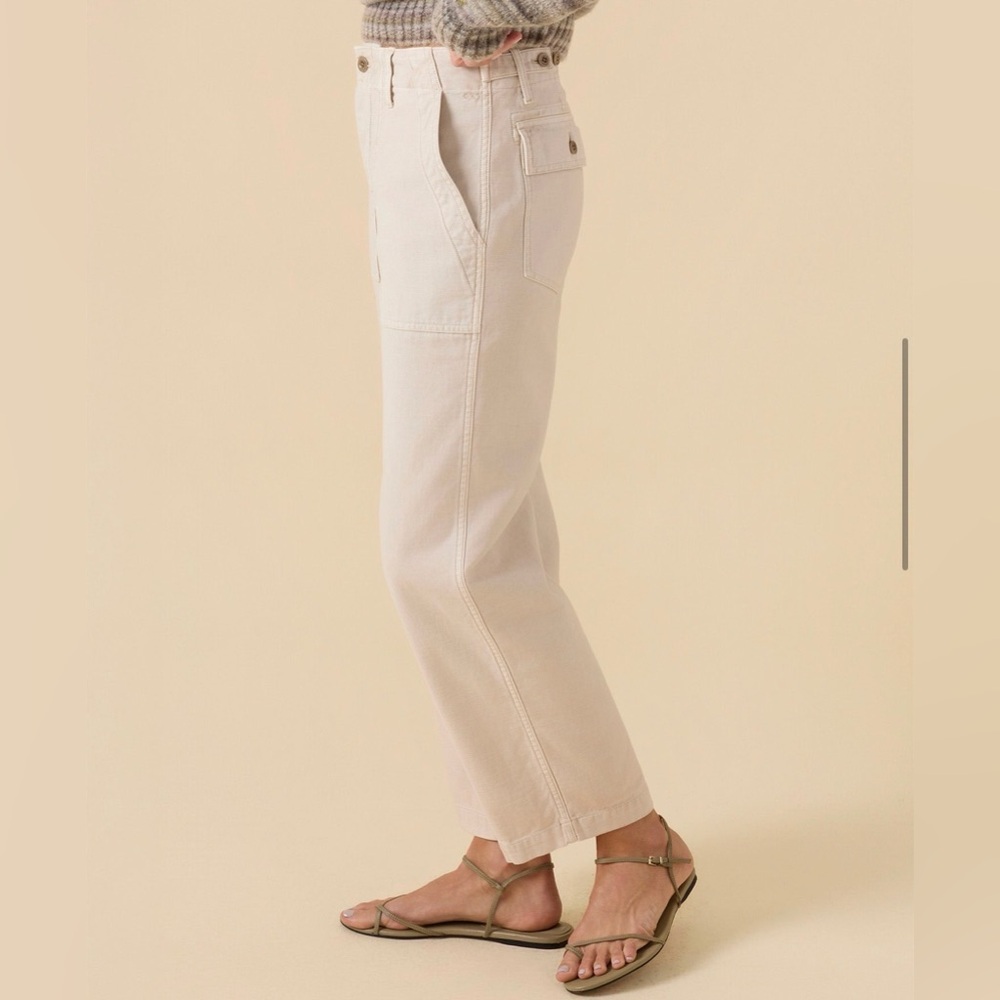 Outerknown Westbound Utility Pant in Oatmeal/Cream NWT - Picture 5 of 13